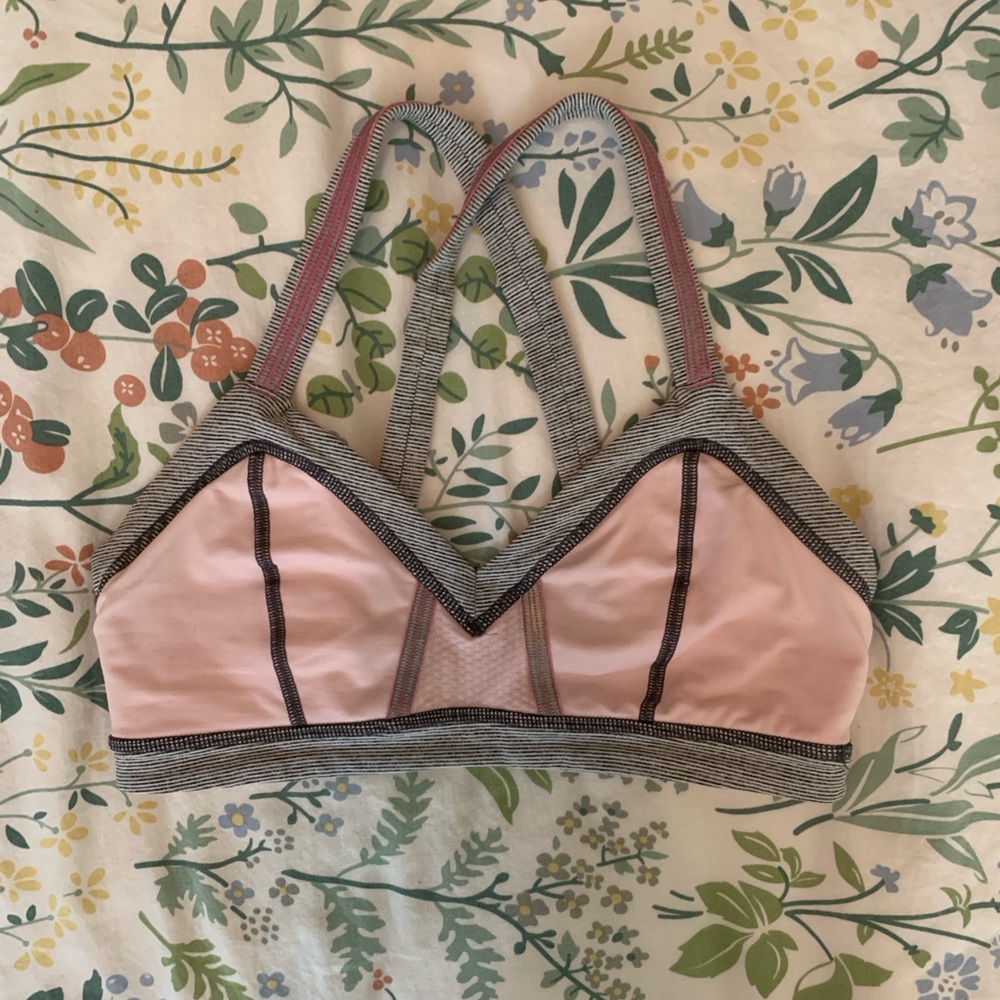 Lululemon Pink and Gray Women's Bralette